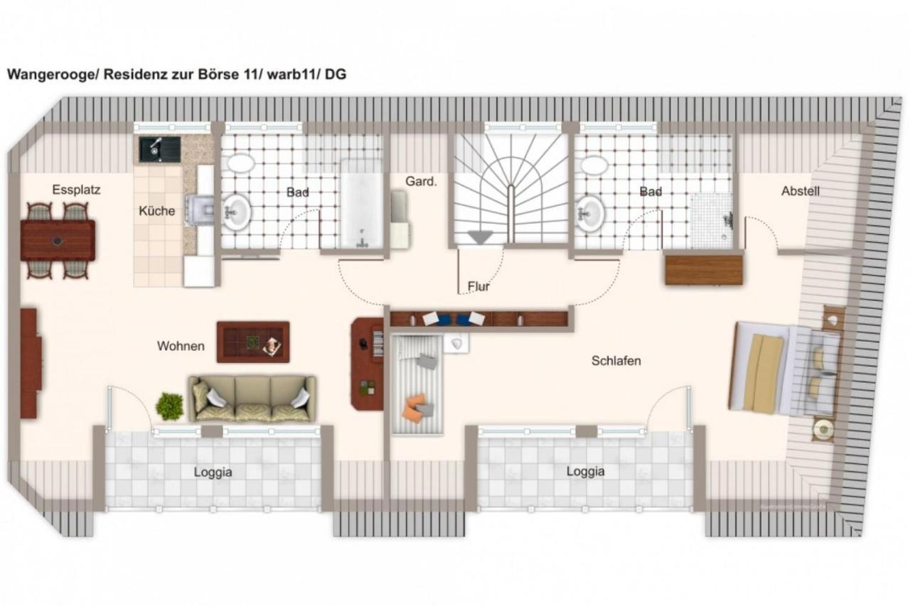 Apartament Residenz Zur Boerse Residenz Zur Boerse 11 Wangerooge Zewnętrze zdjęcie